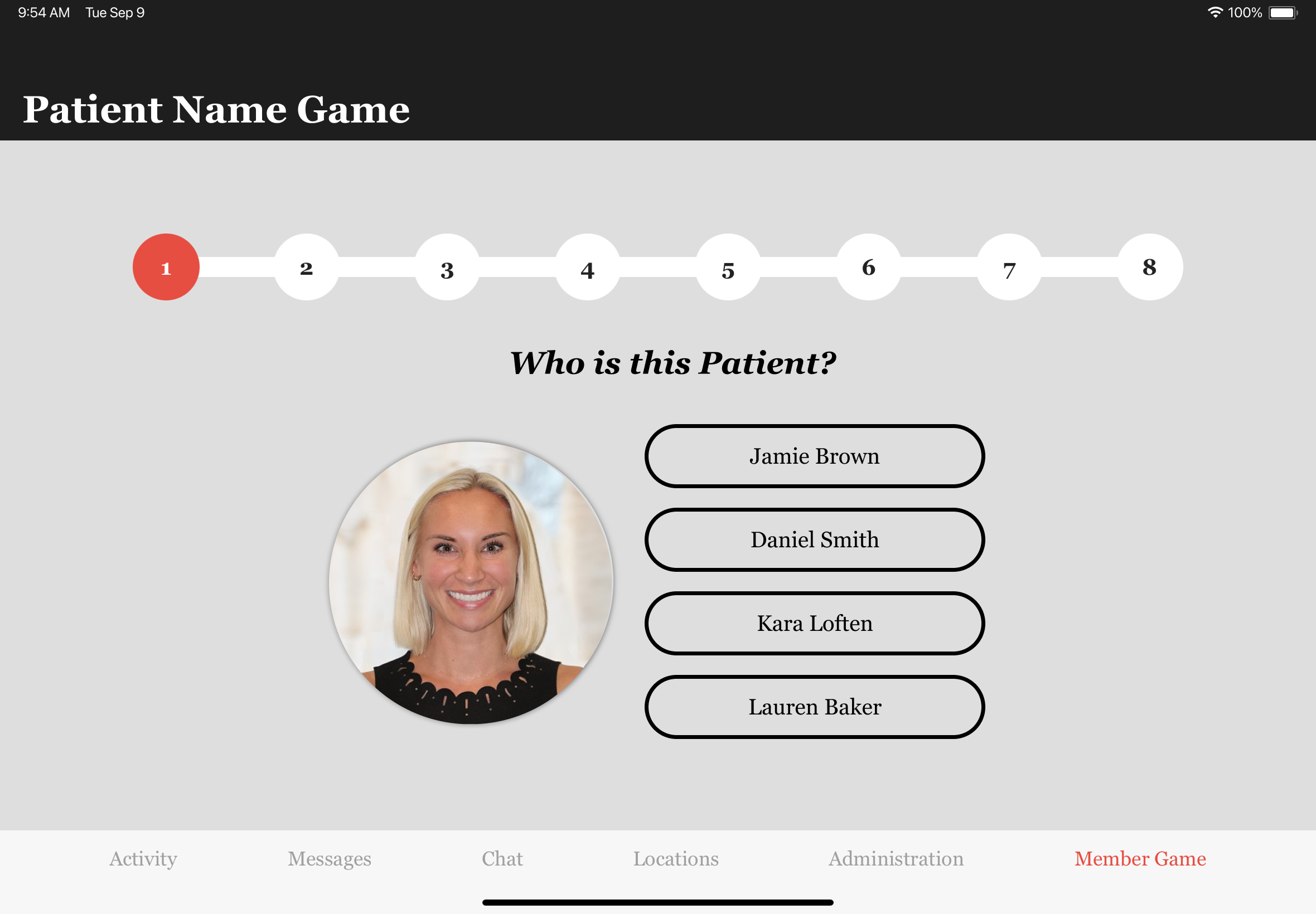 Patient Name Game