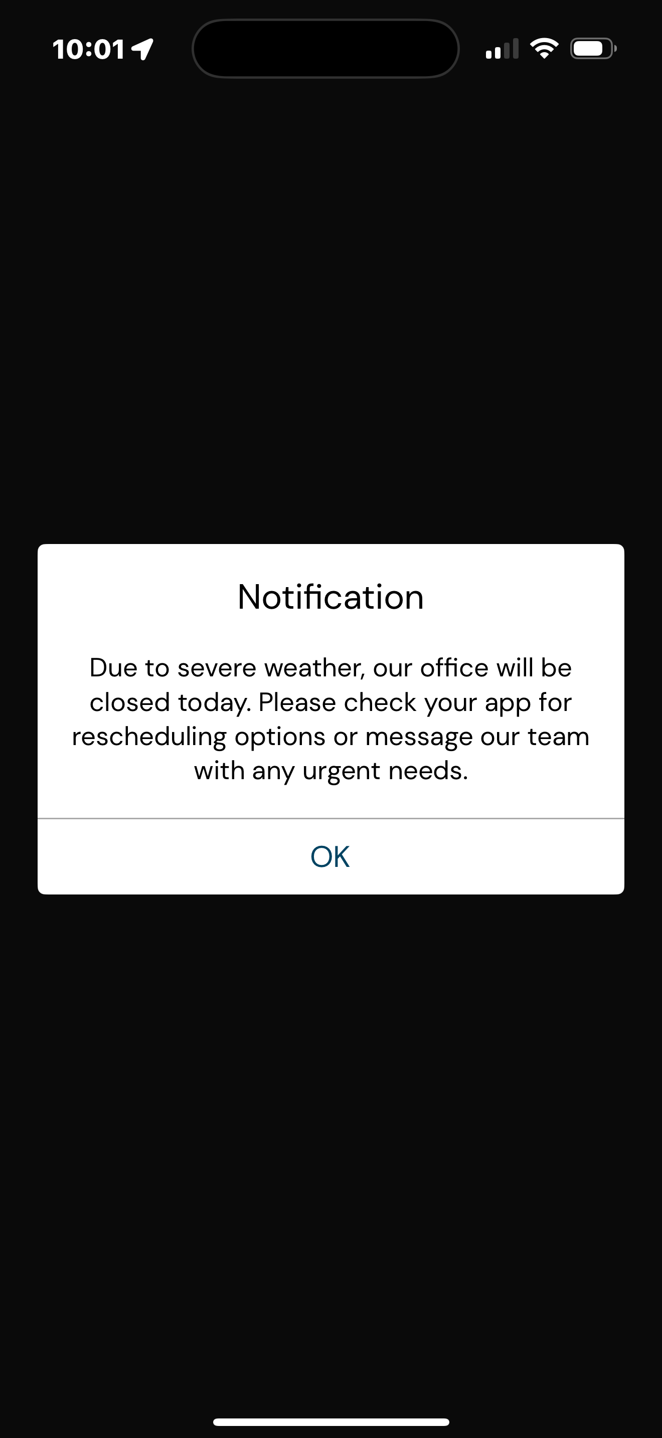 Notification office update
